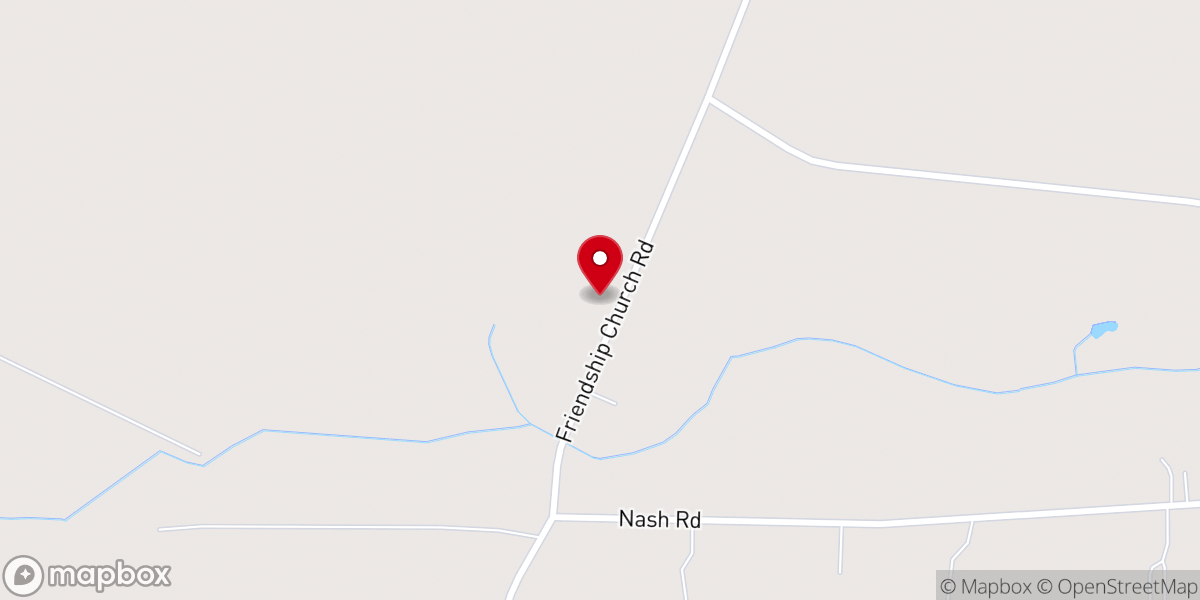 Map showing location of Friendship Free Will Baptist