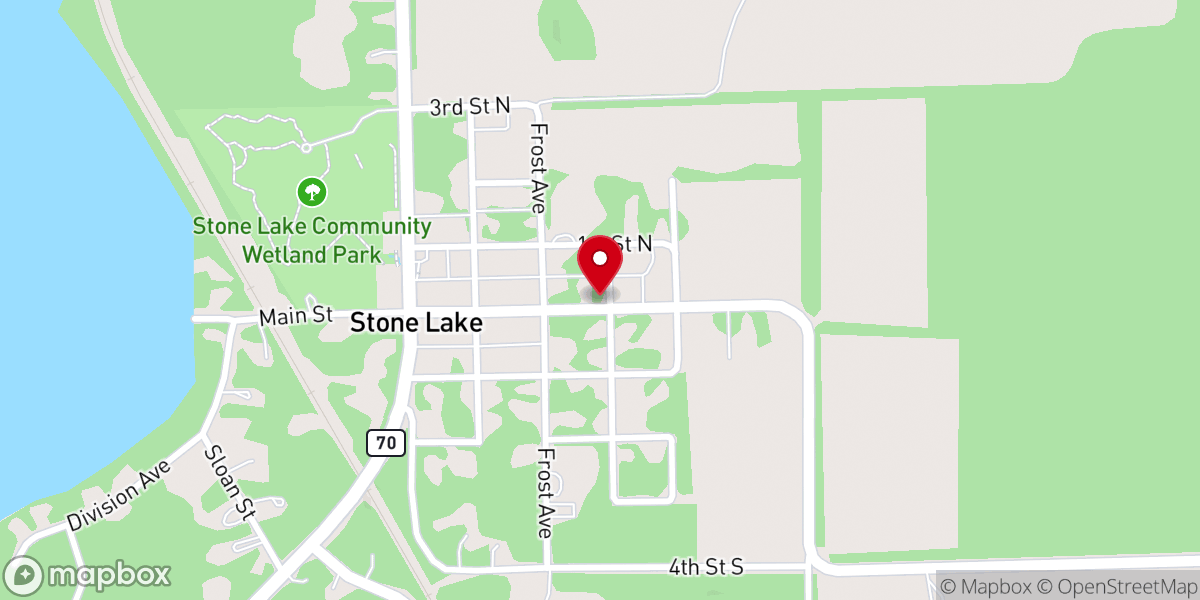 Map showing location of Evangelical Lutheran Church
