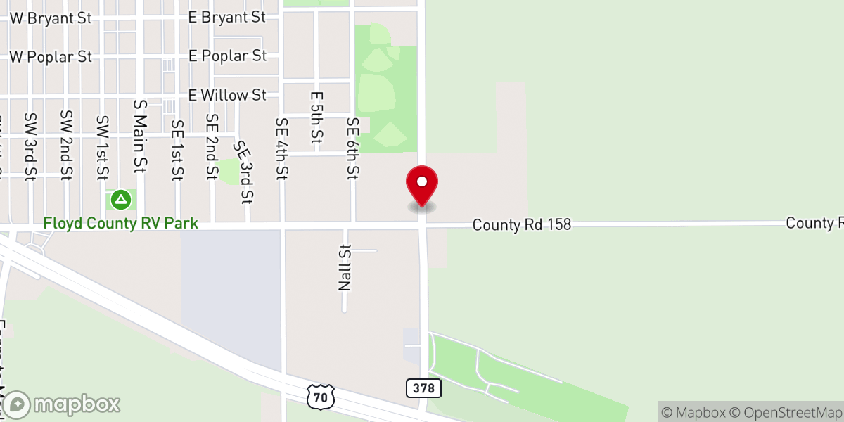 Map showing location of Unity Center