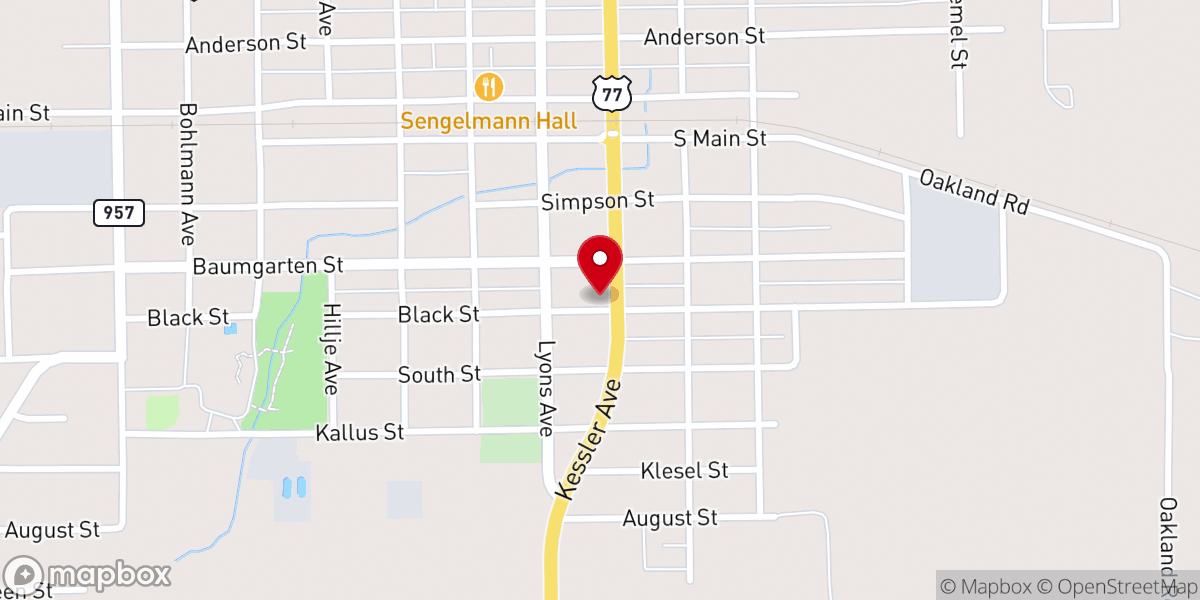 Map showing location of St. Rose of Lima Catholic School
