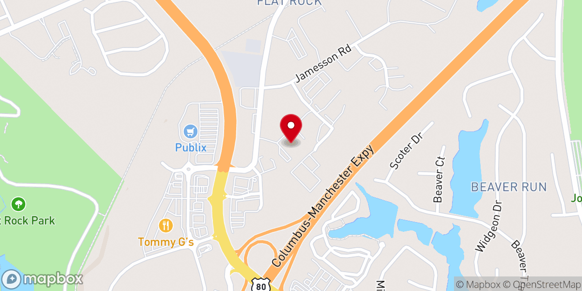 Map showing location of Feeding the Valley Food Bank