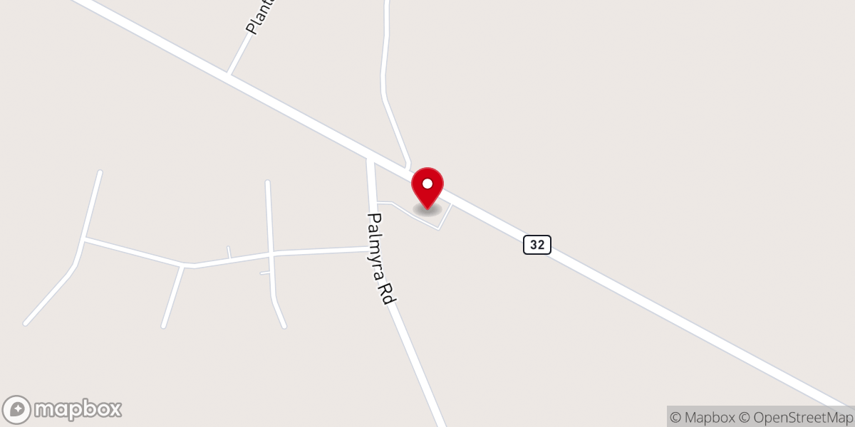 Map showing location of Friendship Baptist Church-Lee