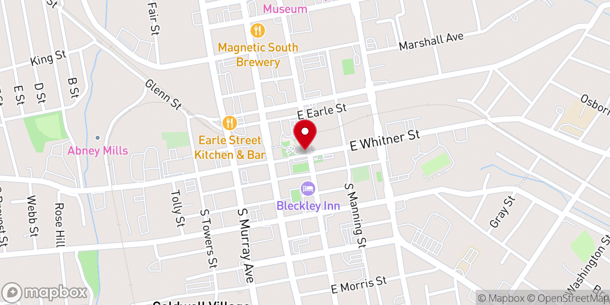Map showing location of Grace Church - Anderson