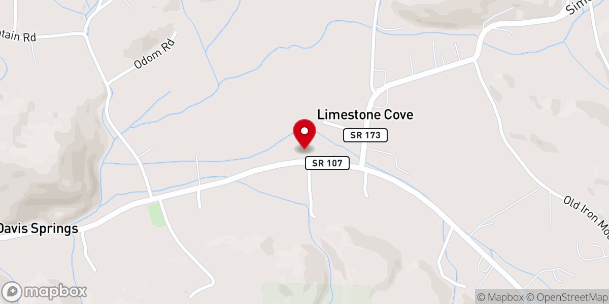 Map showing location of Limestone Cove