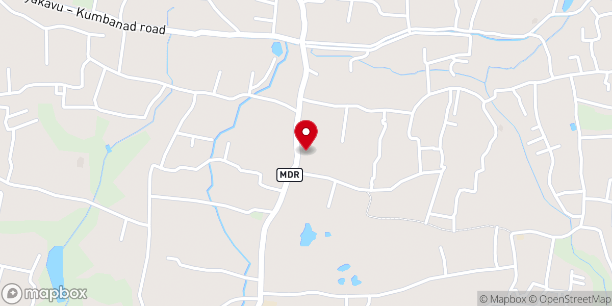Map showing location of St. George Orthodox Chapel, Koorthamala
