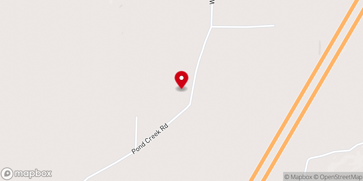 Map showing location of Cedar Valley Church