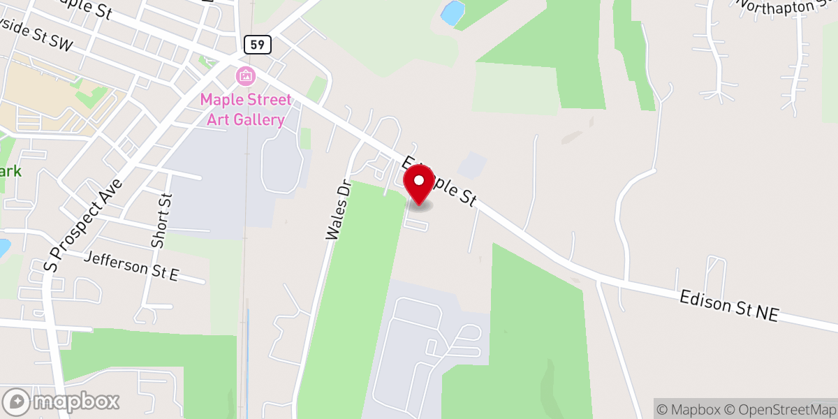 Map showing location of Hartville Church of Christ