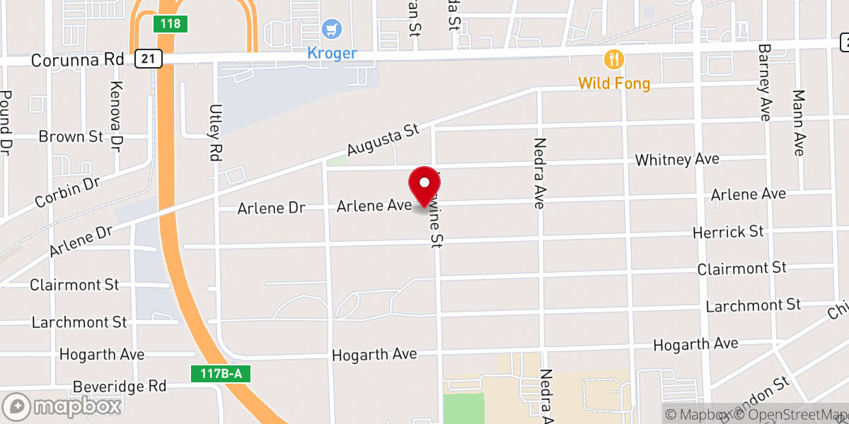 Map showing location of Hill City Church Flint