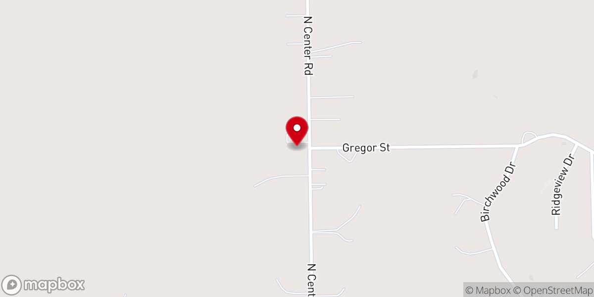 Map showing location of Mt. Morris Community Church