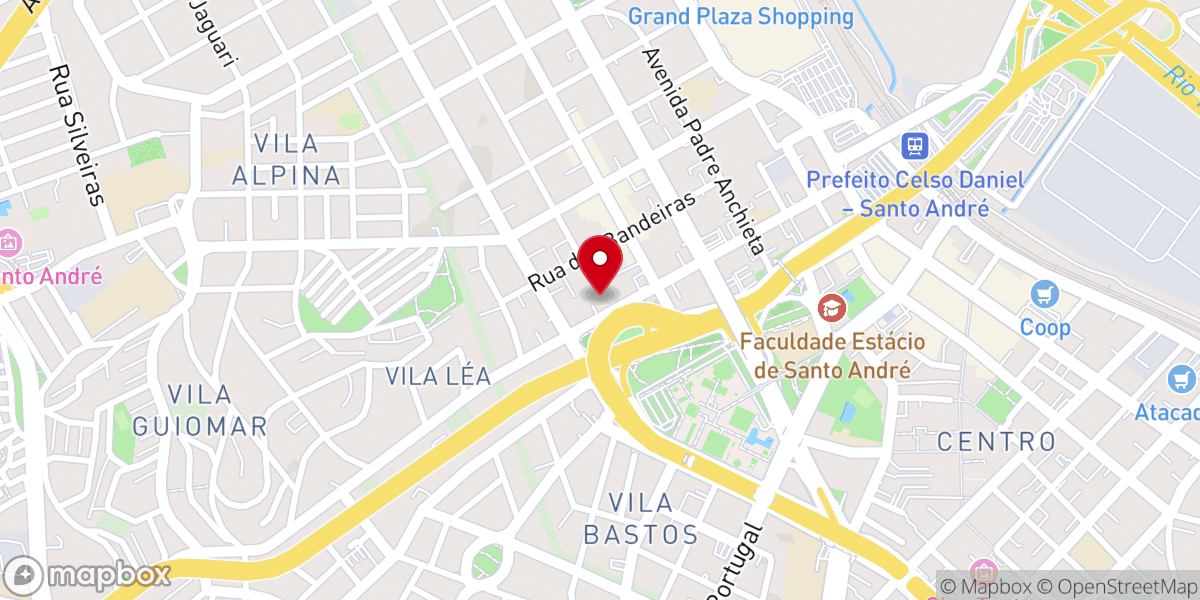 Map showing location of Congregação Cristã no Brasil | Central de Santo André