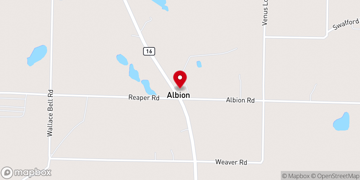 Map showing location of Oak Grove Missionary Baptist Church