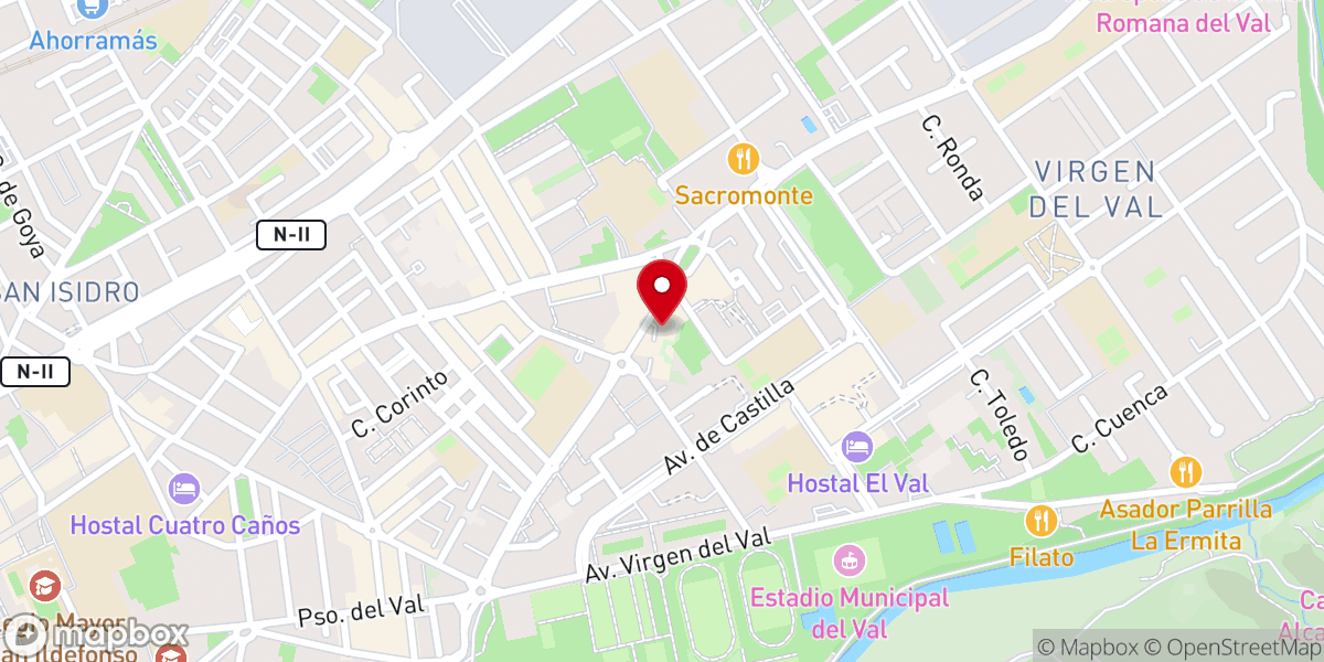 Map showing location of Parroquia Nuestra Señora del Val