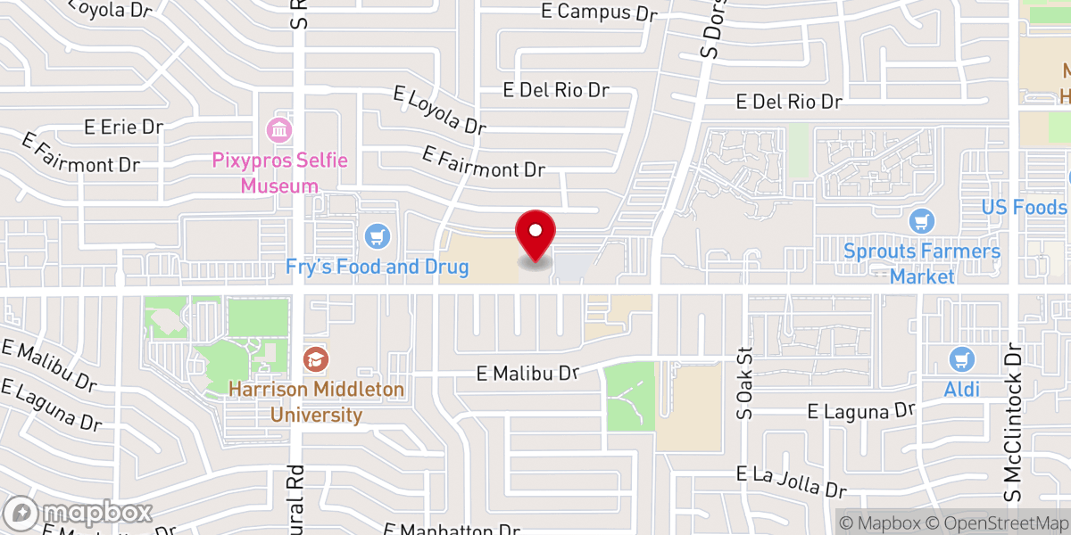 Map showing location of Grace Community Church