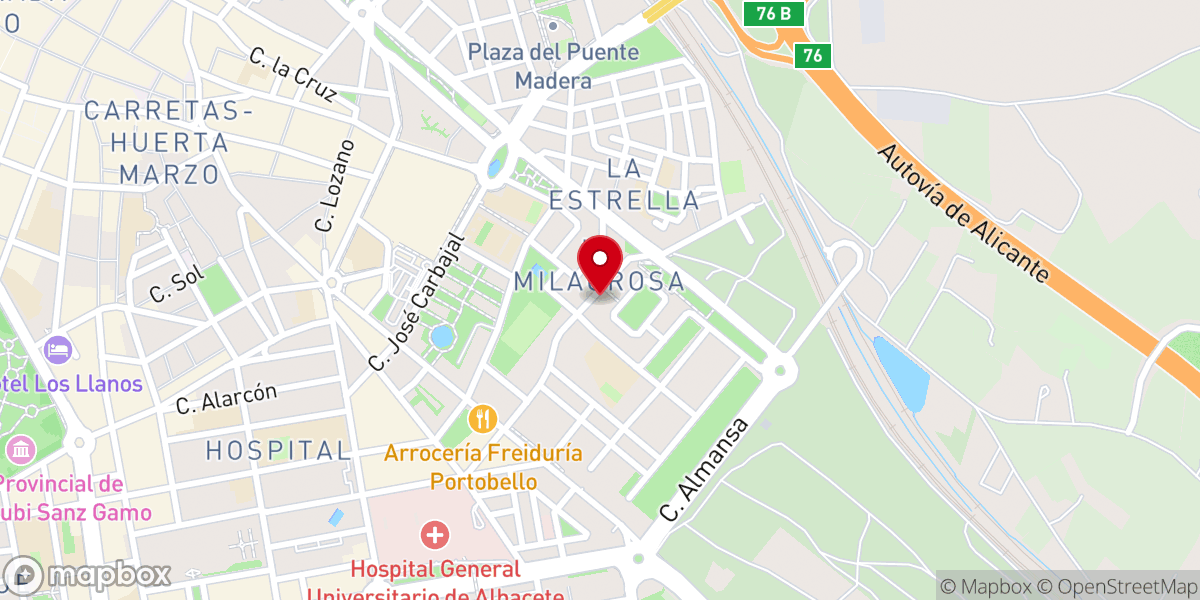 Map showing location of Iglesia de la Milagrosa (Parroquia de la Estrella-La Milagrosa)