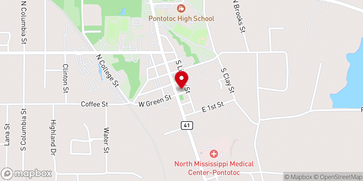 Map showing location of First Methodist Church