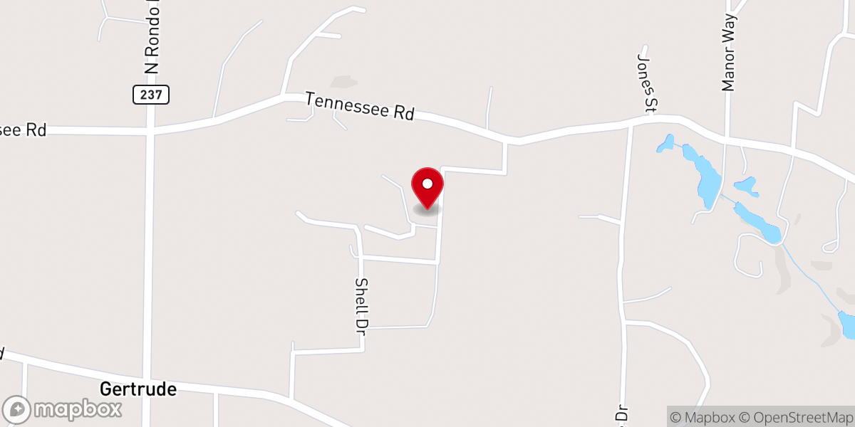 Map showing location of United Pentecostal Church