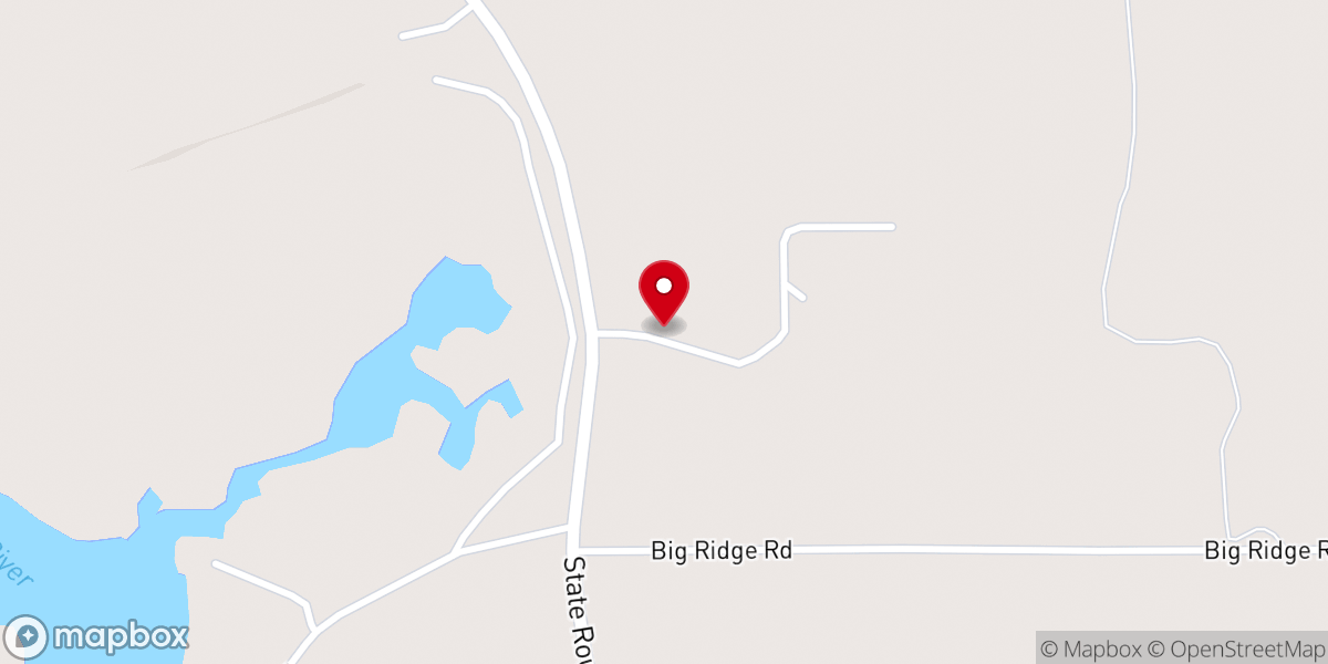 Map showing location of Locust Grove Church