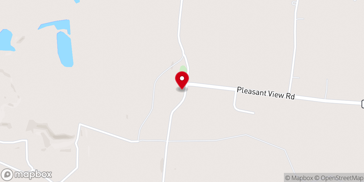 Map showing location of Pleasant View Church