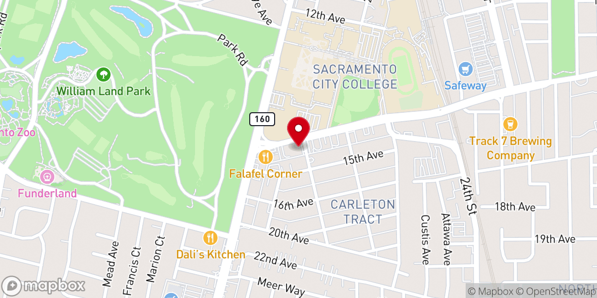 Map showing location of All Saints Episcopal Church