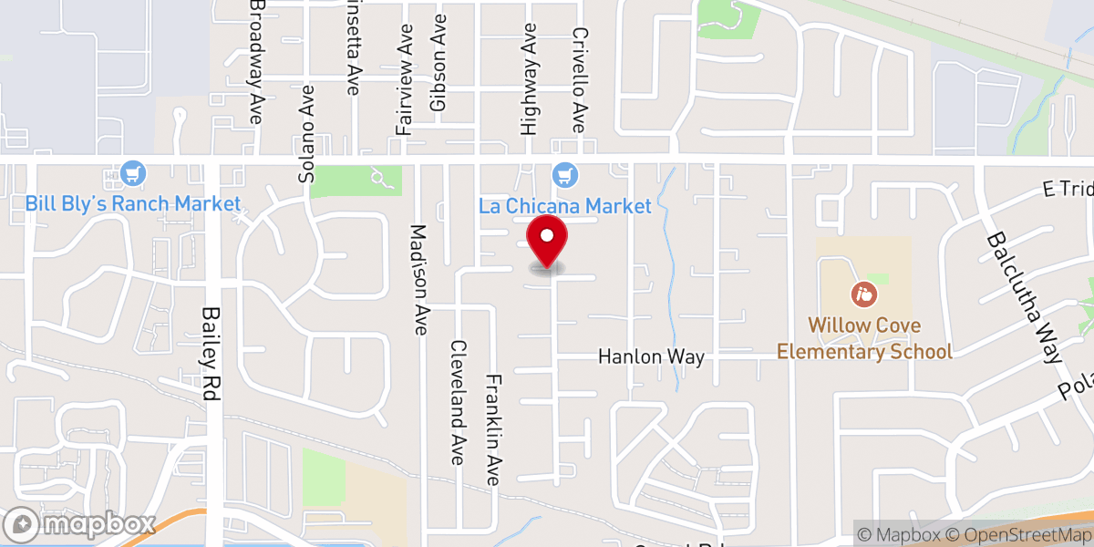 Map showing location of Community Baptist Church