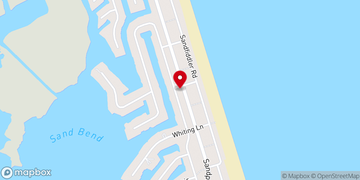 Map showing location of Sandbridge Community Chapel United Methodist Church