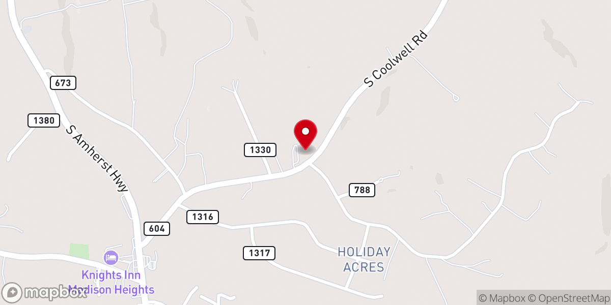 Map showing location of New Beginning Tabernacle