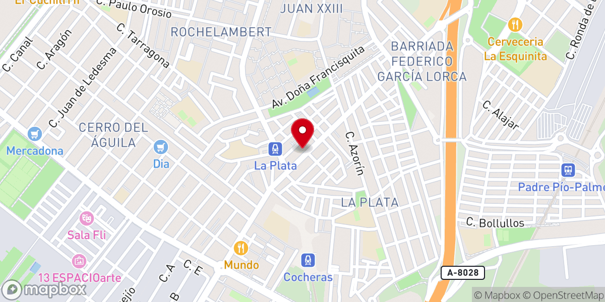 Map showing location of Parroquia Nuestra Señora del Carmen