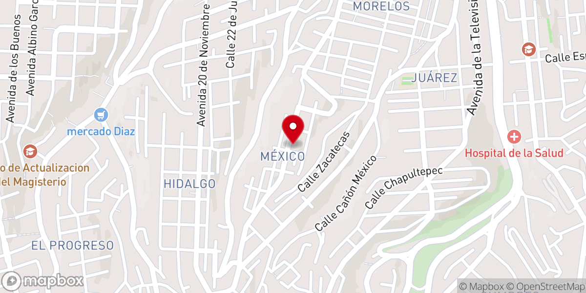Map showing location of Parroquia de Nuestra Señora de Fatima