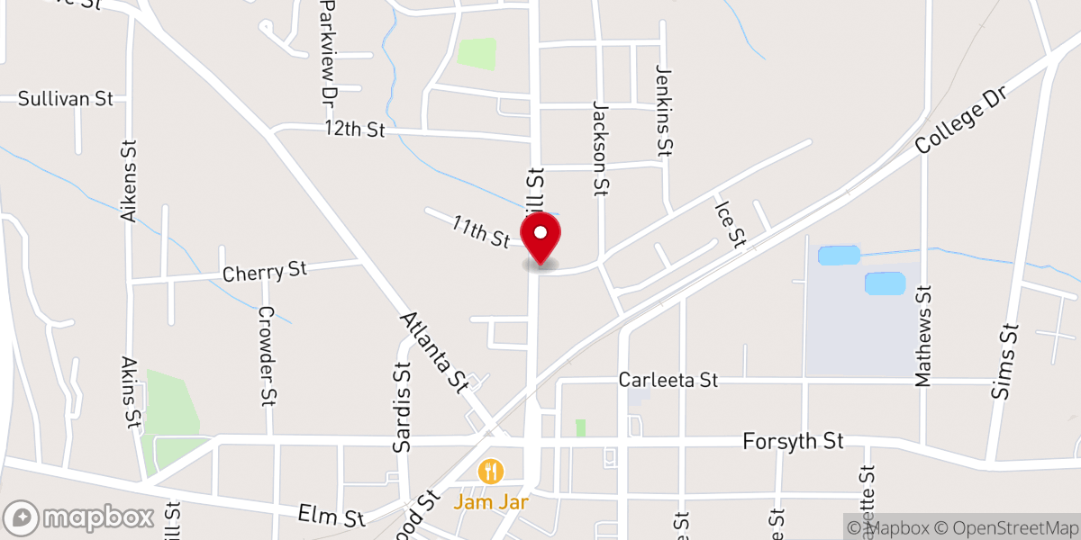 Map showing location of Whites Chapel CME Church