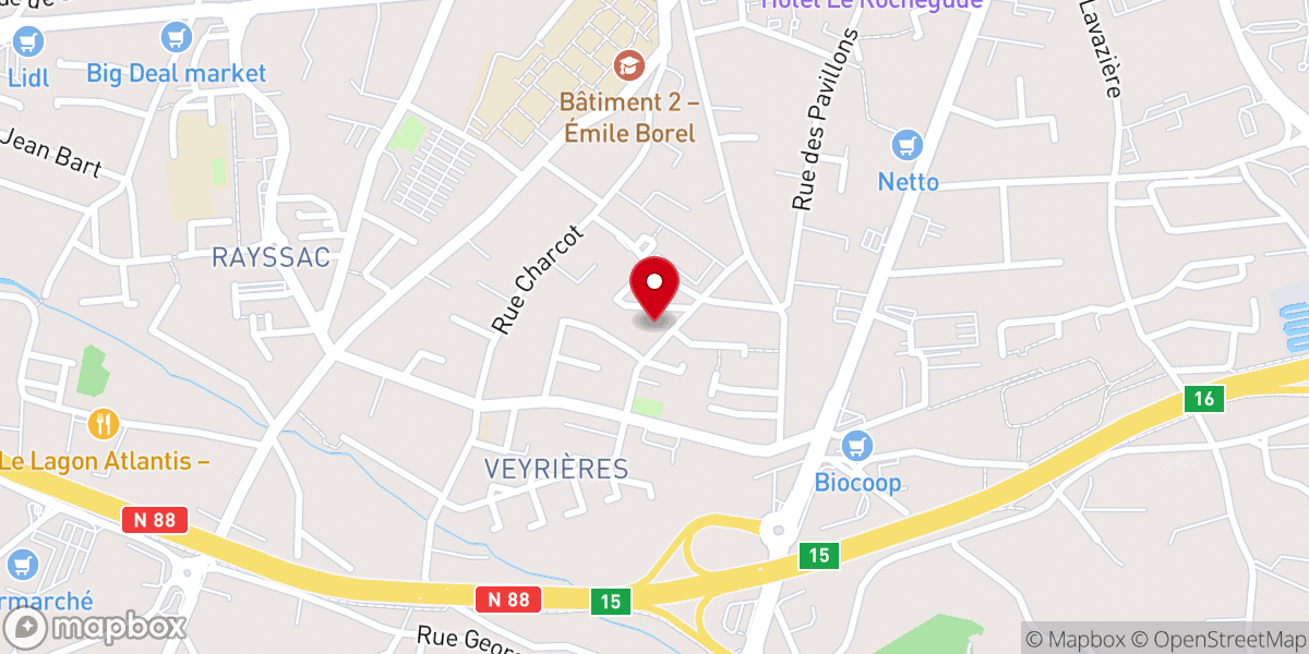Map showing location of Chapelle Saint-Jean de Veyrières