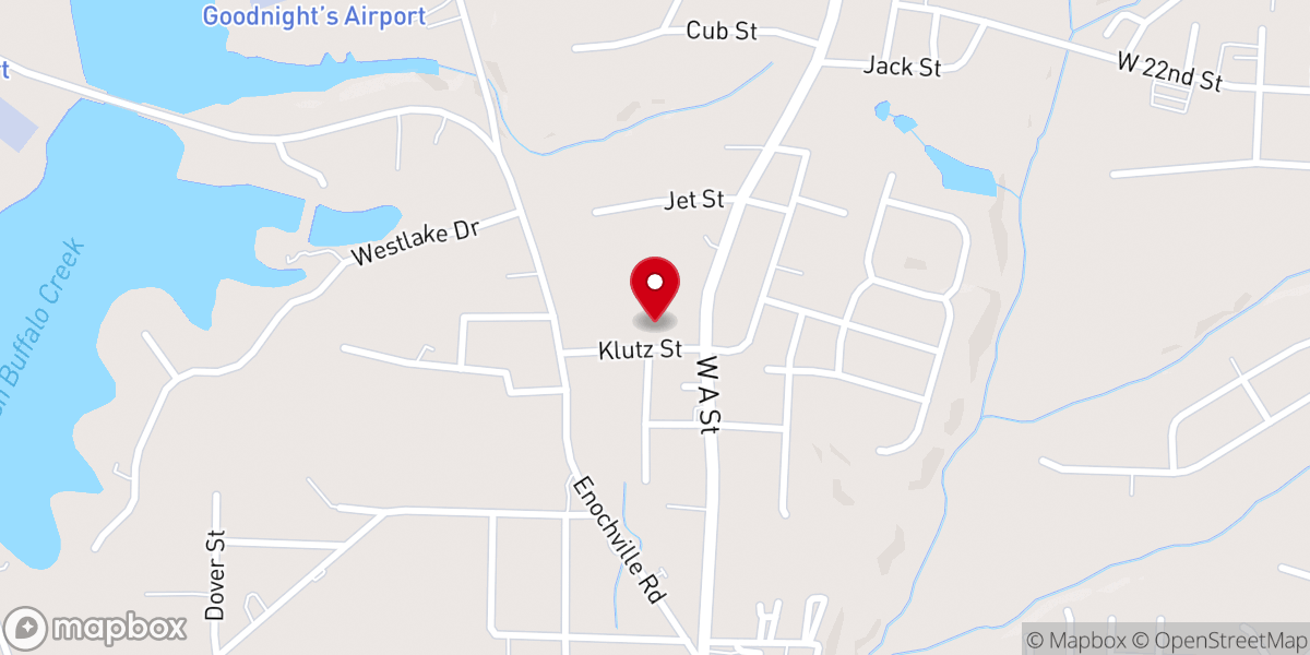 Map showing location of Lakewood Baptist Church