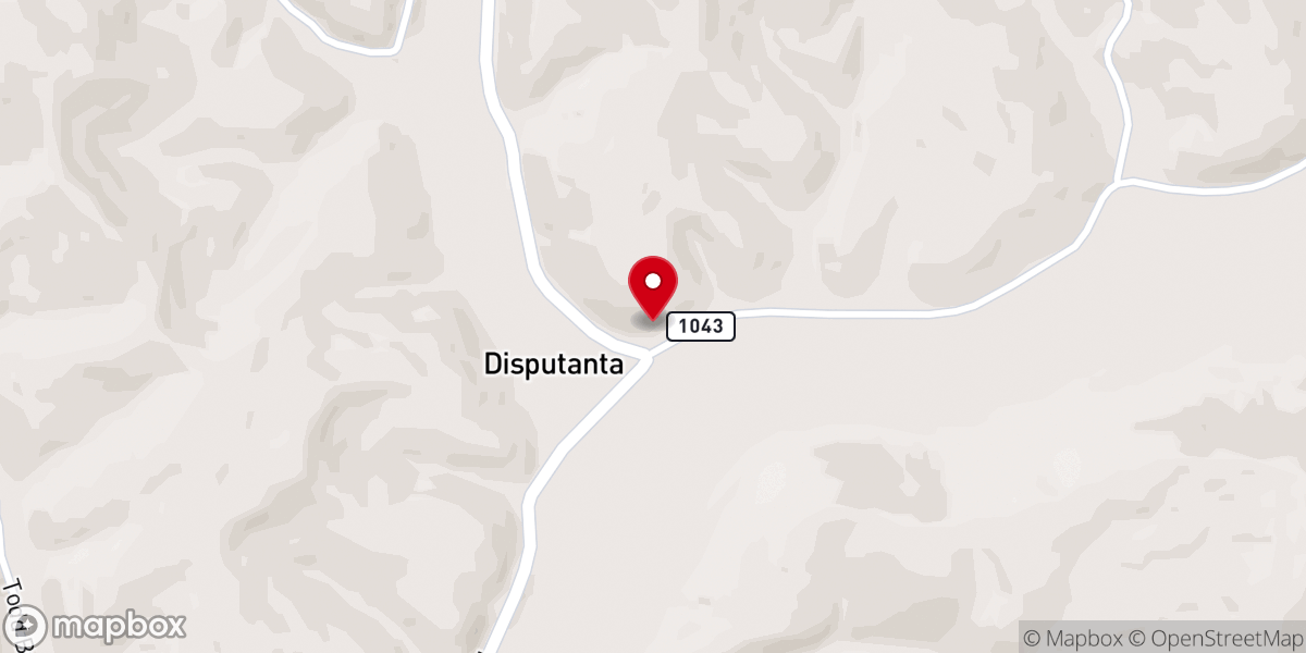 Map showing location of Clear Creek Church