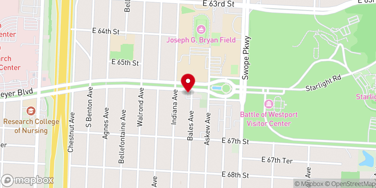 Map showing location of Unity Southeast in Kansas City