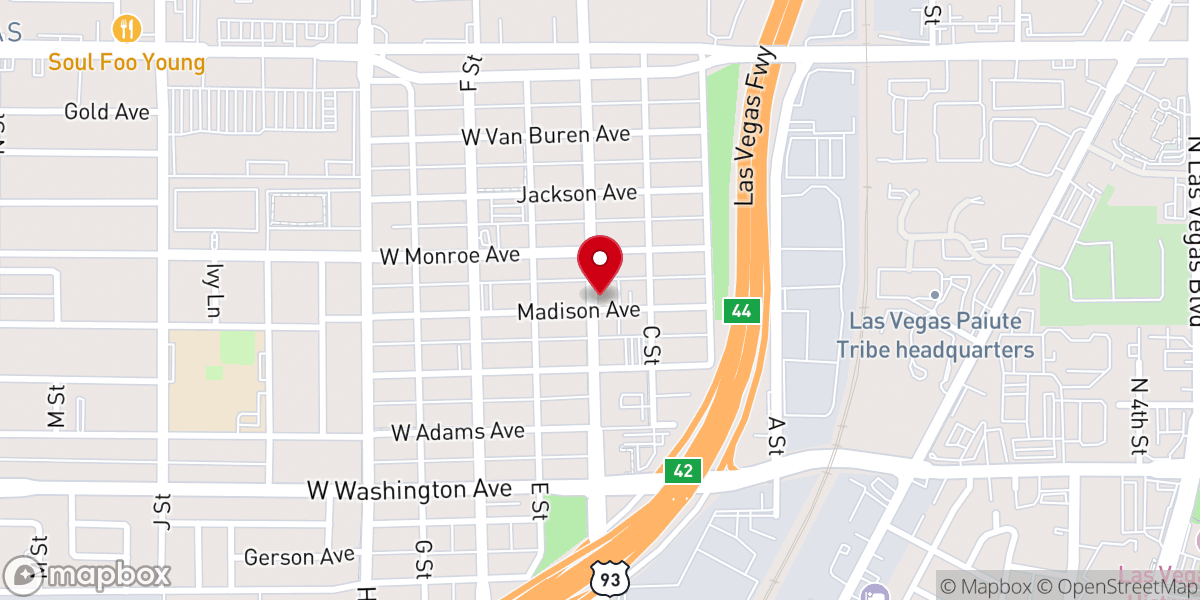 Map showing location of Fresh Start Baptist Church