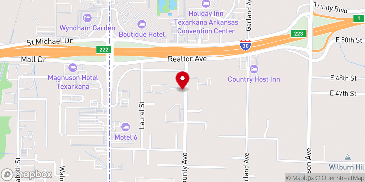 Map showing location of Chapel Ridge Apartments