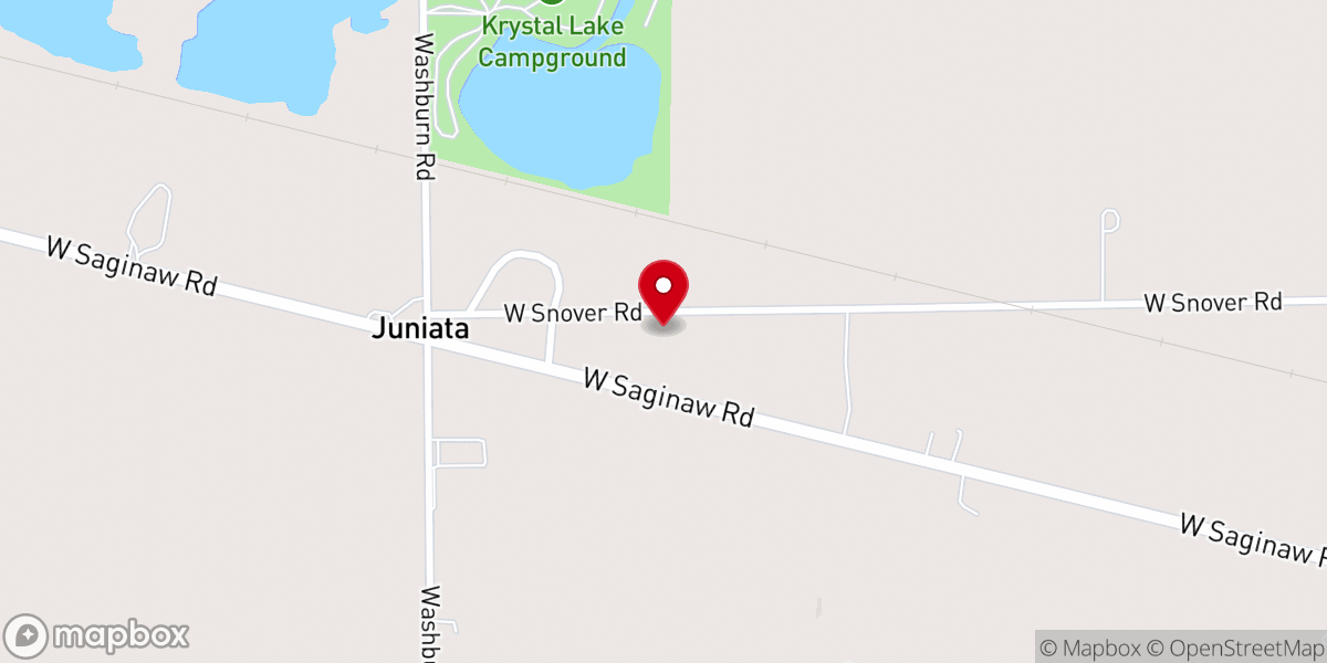 Map showing location of Cass River Bible Church