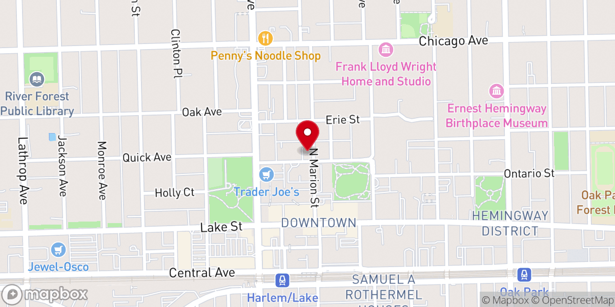 Map showing location of First Evangelical Church