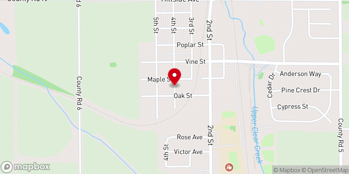 Map showing location of St Peter's United Church