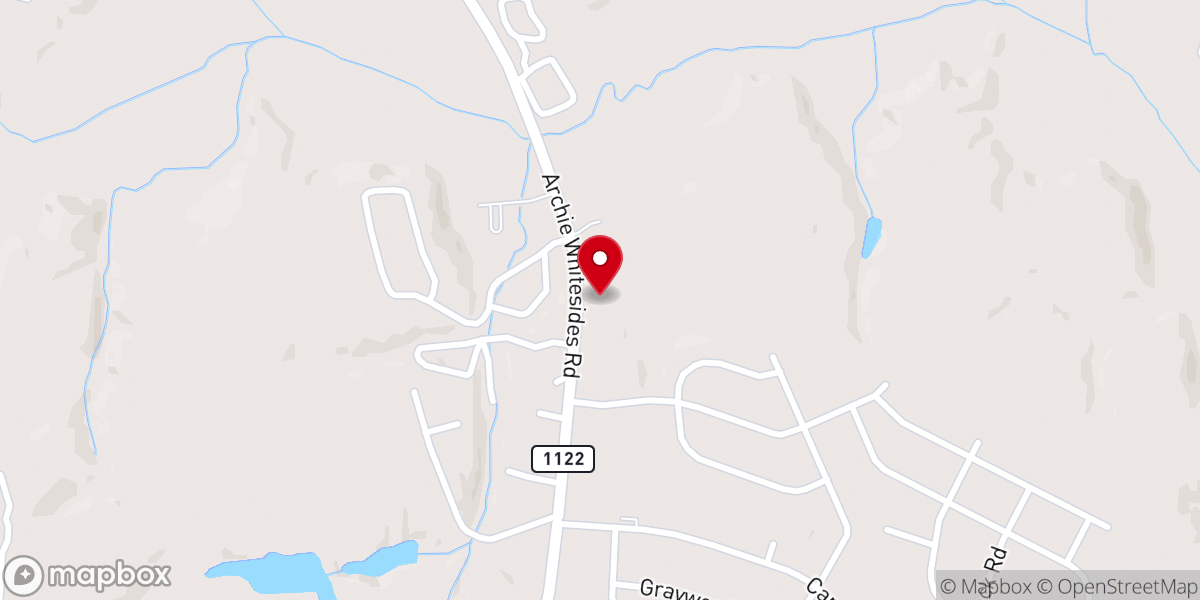 Map showing location of Landmark Baptist Church