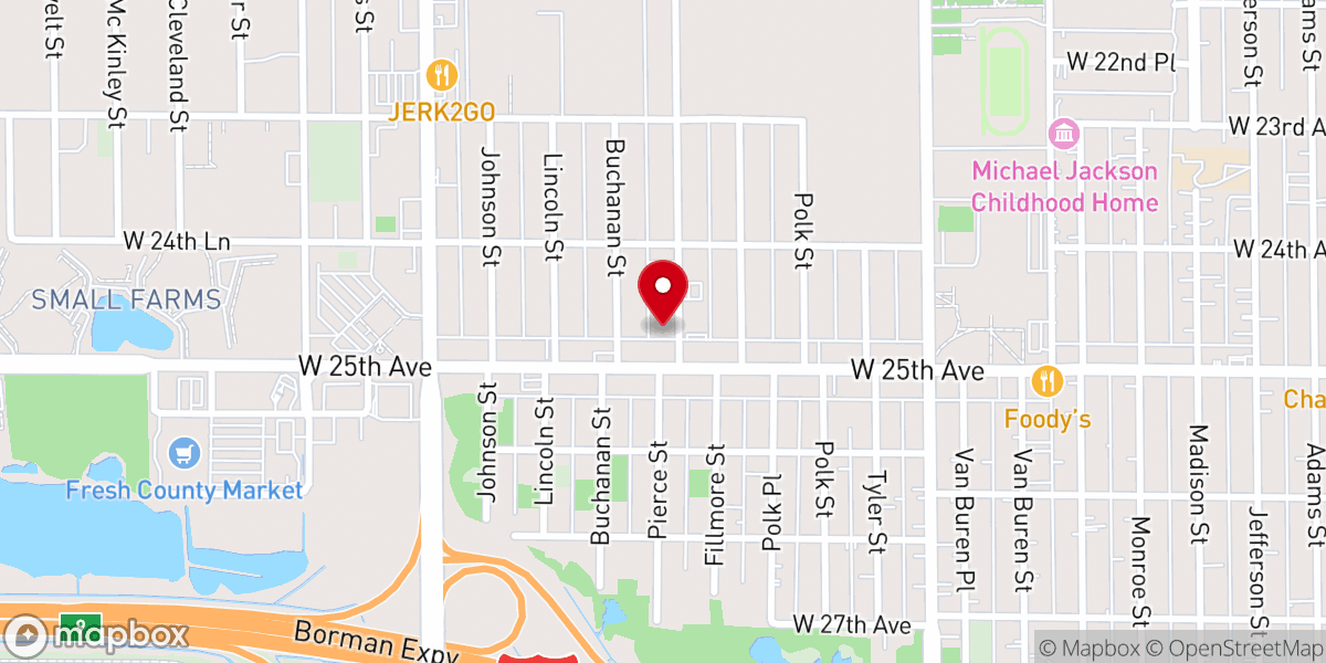 Map showing location of Christ Temple Community Church