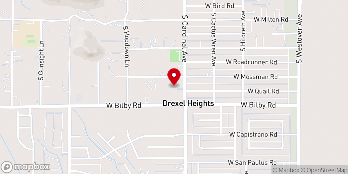 Map showing location of Faith Tabernacle South