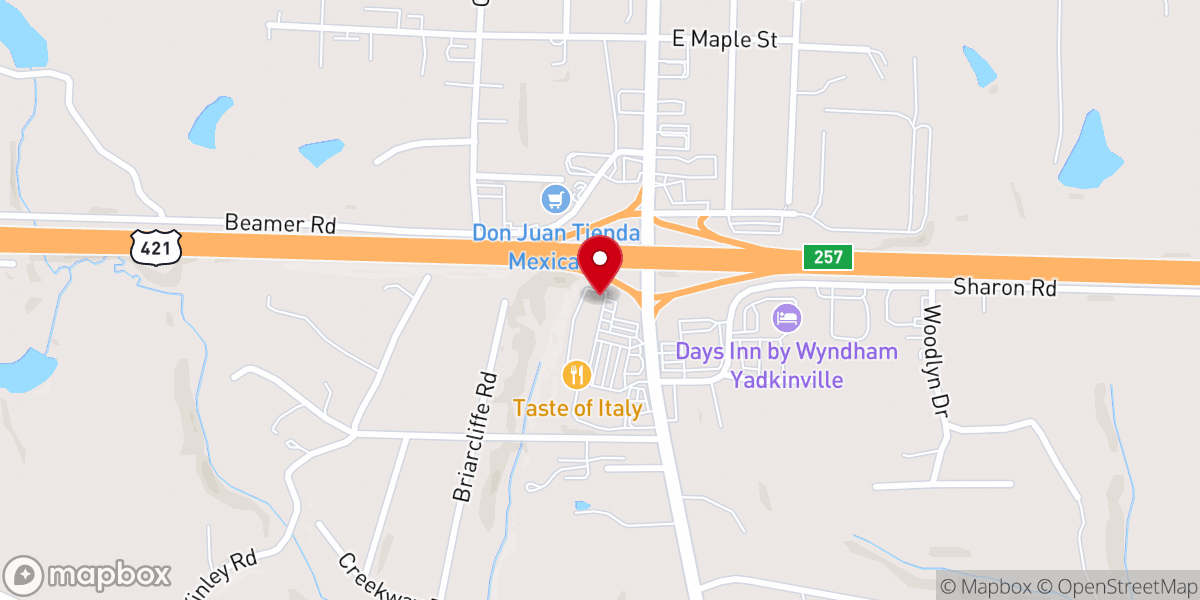 Map showing location of Little Richards Smokehouse BBQ