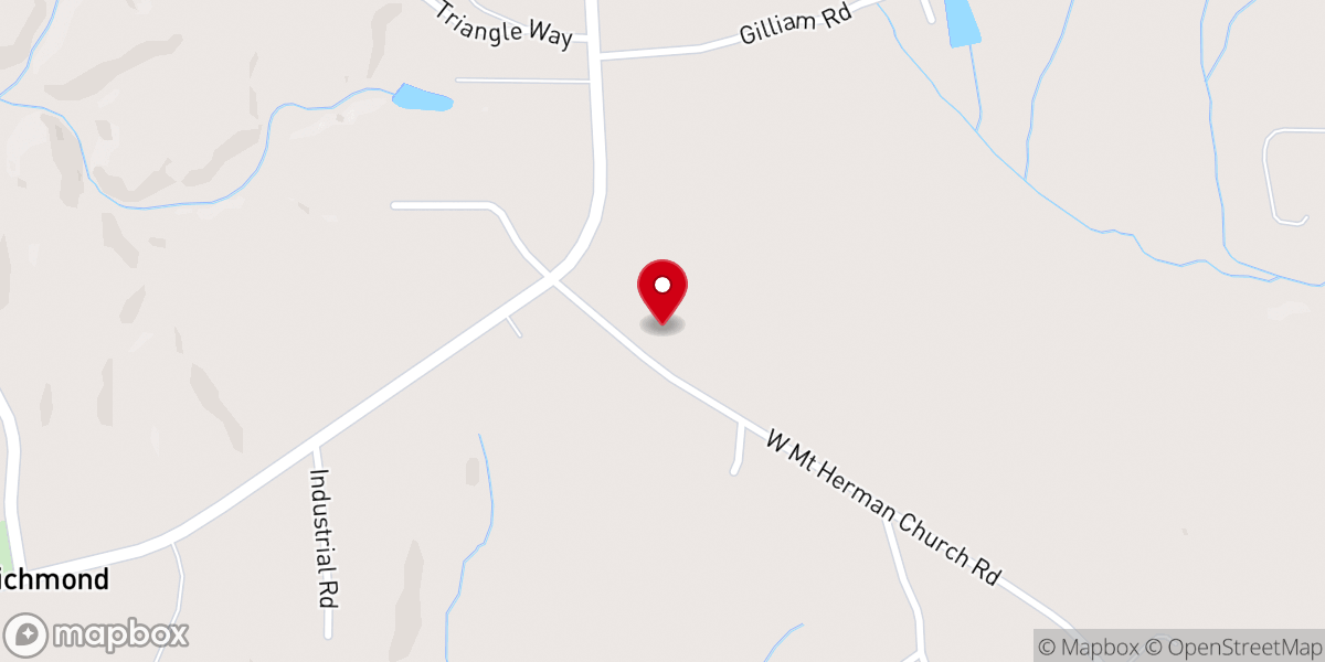 Map showing location of New Hope Church