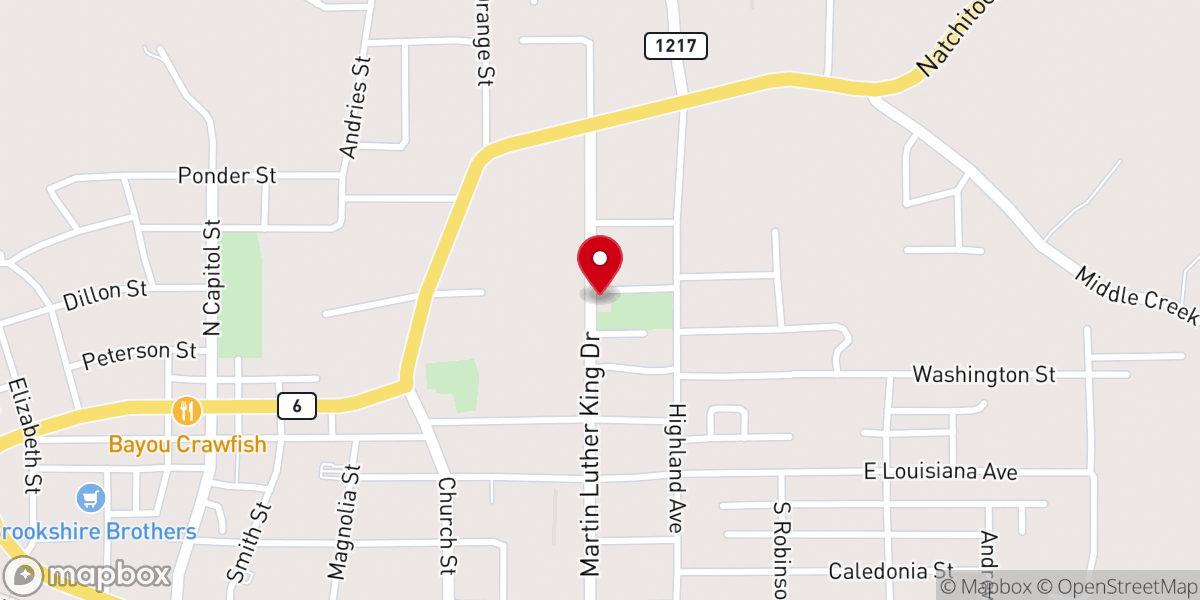 Map showing location of New Jerusalem Baptist Church