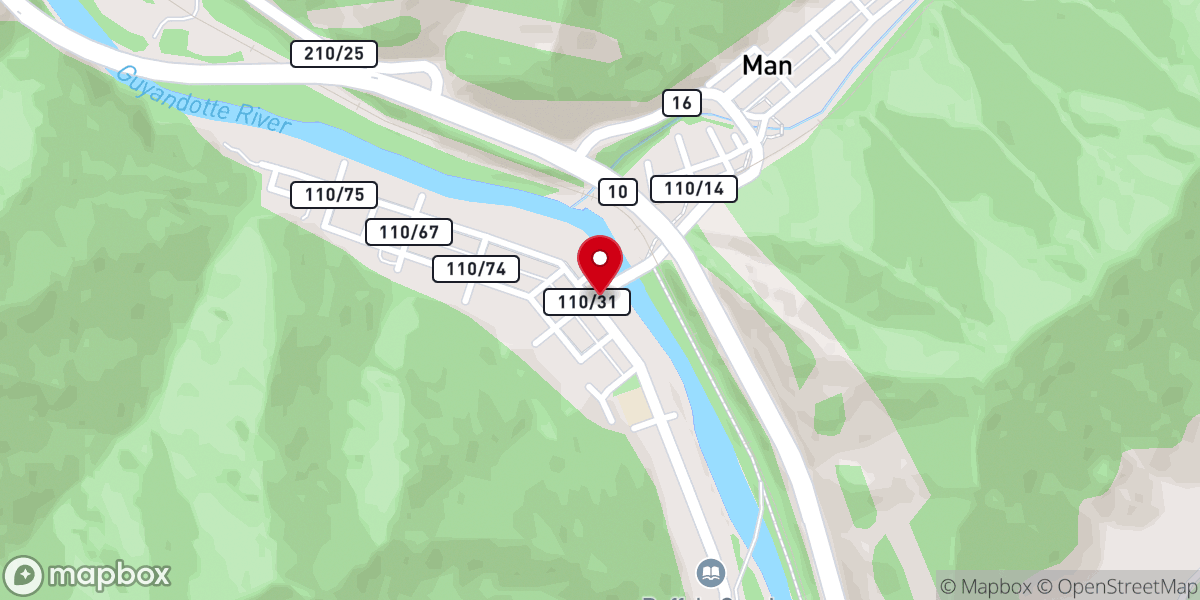Map showing location of Bruce McDonald Memorial United Methodist Church