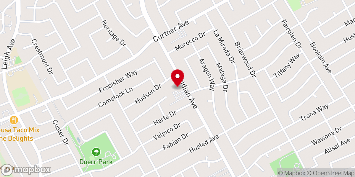 Map showing location of Central Christian Church