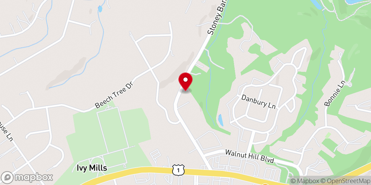 Map showing location of Stonybank Community Church