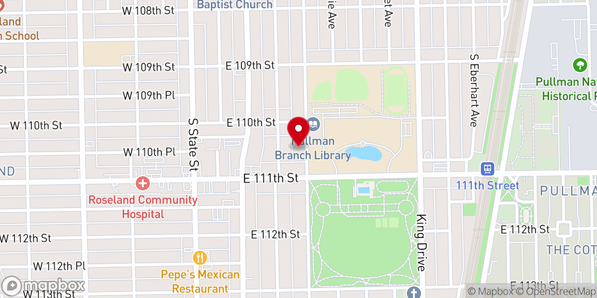 Map showing location of New Life Baptist Church