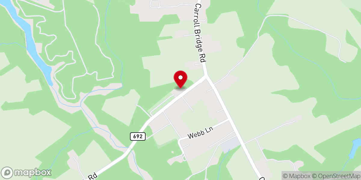 Map showing location of Uzzell United Methodist Church