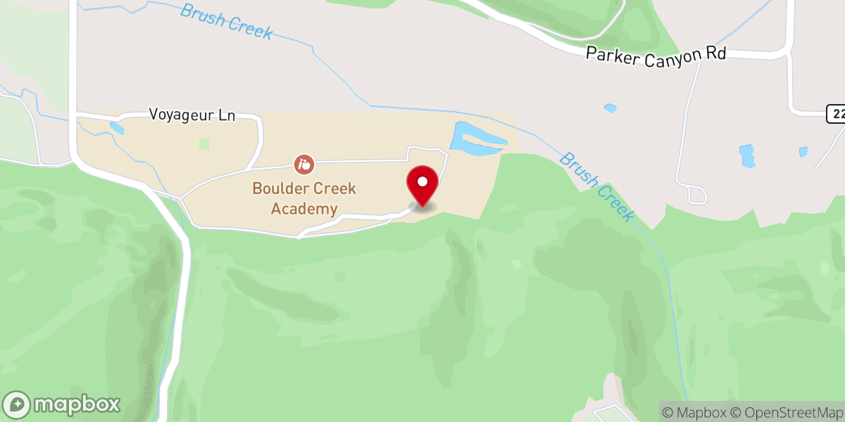 Map showing location of Boulder Creek Retreat & Training Center